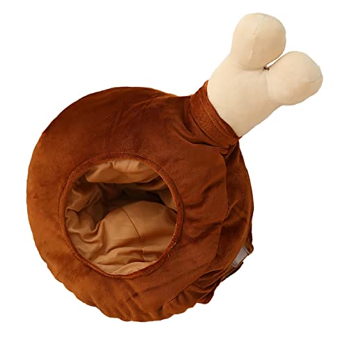 Healifty 1 Stück Kreatives Drumsticks Kopfschmuck Hühnchen Party Accessoire Braun Verstellbares Headwear für Foto Requisite für Partys und Rollenspiele Bequem und Warm für Kalte Wintertage von Healifty