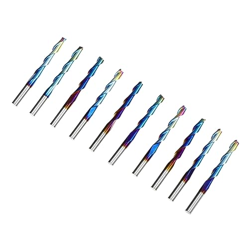Healifty 10 Stück Fräser Holzbearbeitung Kugeln Nasenmühle Spiral- Mahlen Rand Trimmer CNC-Gravur-Bits Gesenkschleifer-Bits CNC-Router-Bits Wolfram Stahl von Healifty