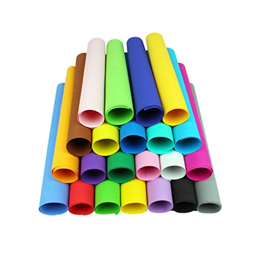 Healifty 10 Stück Schaumstoffplatten buntes Bastelschaum Papier zum Basteln Scrapbooking 50 x 50cm von Healifty