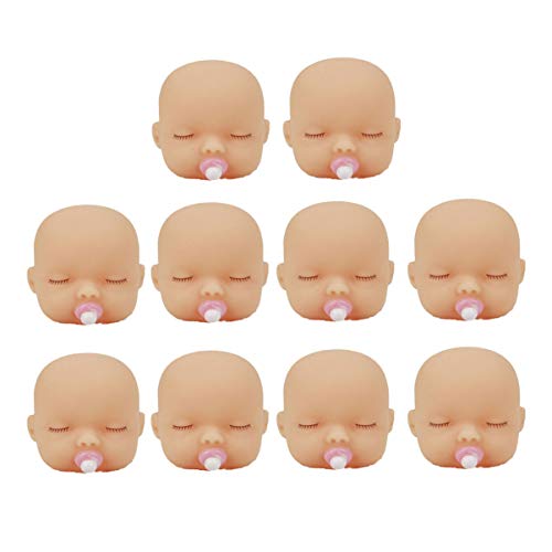 Healifty 10 stücke Vinyl Baby Puppe köpfe für künstler Hand malerei Puppe körperteil DIY Keychain ersatz von Healifty