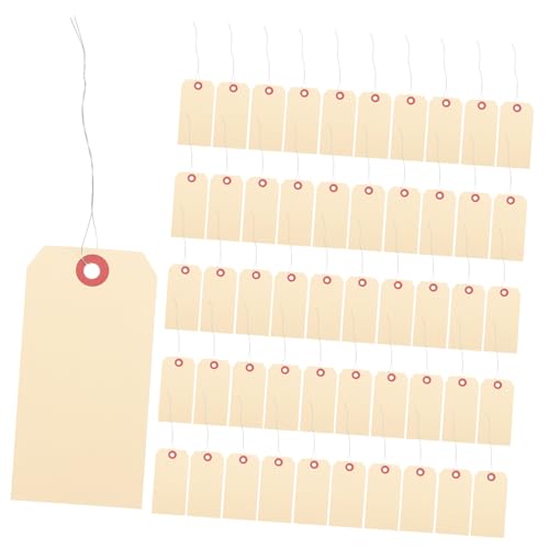 Healifty 100 Stck. Manila Versandetiketten mit Draht Beschreibbar für Verpackungen und Robust und Leicht Vielseitig Einsetzbar von Healifty