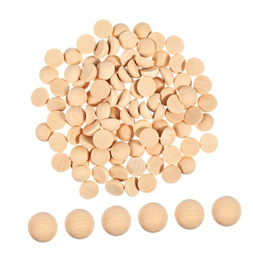 Healifty 100 StüCk Unvollendete Halbe Holzkugeln Mini HemisphäRe Bastelbedarf FüR Diy-Projekte, Malerei Und Heimdekoration Healifty 100 StüCk Unvollendete Halbe Holzkugeln Mini HemisphäRe Bastelbedarf FüR Diy-Projekte, Malerei Und Heimdekoration von Healifty