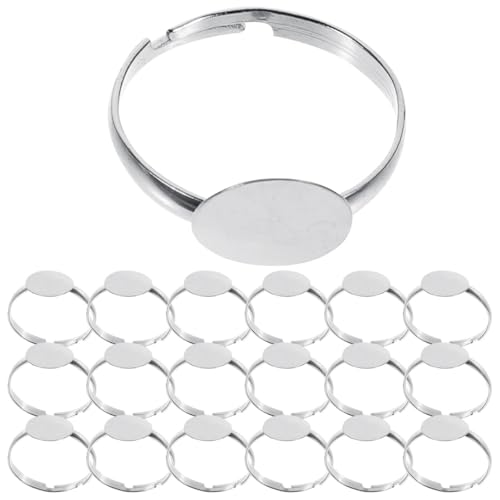 Healifty 100 Stück Blanko-Ringe, Ringblende, Legierungsring-Basis für Ringrohlinge DIY Schmuckherstellung von Healifty