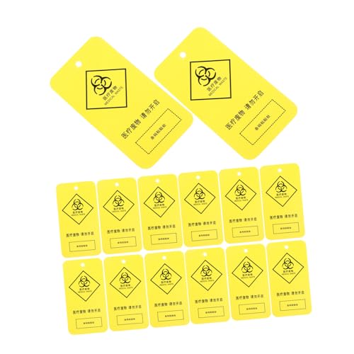 Healifty 100 Stück Schild für medizinische Abfälle Etikett für Müllsackanhänger Abfallidentifizierungsetiketten Gelbe Etiketten Klinischer Abfall Plastikpapier Healifty 100 Stück Schild für medizinische Abfälle Etikett für Müllsackanhänger Abfallidentifizierungsetiketten Gelbe Etiketten Klinischer Abfall Plastikpapier von Healifty