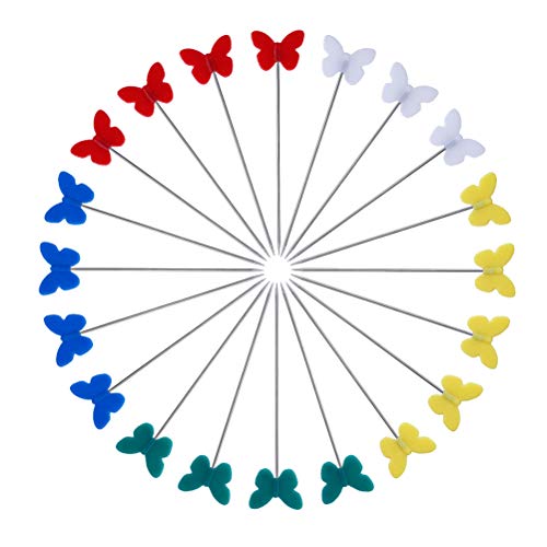 Healifty 100 stücke Flache Schmetterling Kopf Pins Quilten Nähen Pins Gerade Pins für DIY Nähen Handwerk von Healifty