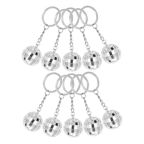 Healifty 10Stücke Discokugel Schlüsselanhänger Multifunktionale Hängedeko für Weihnachten und Partys Silberner Mirror Ball als Dekoration für Taschen Schlüssel und Handys Healifty 10Stücke Discokugel Schlüsselanhänger Multifunktionale Hängedeko für Weihnachten und Partys Silberner Mirror Ball als Dekoration für Taschen Schlüssel und Handys von Healifty
