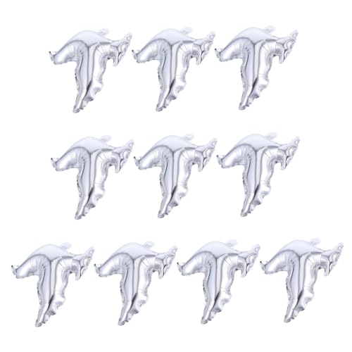 Healifty 10Stücke Friedenstauben Folienballons Partydekoration für Hochzeiten Jubiläen und Feiern aus Robuster Aluminiumfolie Mühelos Aufzublasen Zeitloses Design von Healifty