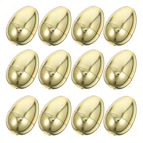 Healifty 12 Goldene Ostereier Aus Kunststoff Leere Eier Für Befüllbare Geschenkkörbe Klassenzimmer Preisgeschenke Leckereien Körbe Oder Als Eiersuche-Dekoration Als Partygeschenk Healifty 12 Goldene Ostereier Aus Kunststoff Leere Eier Für Befüllbare Geschenkkörbe Klassenzimmer Preisgeschenke Leckereien Körbe Oder Als Eiersuche-Dekoration Als Partygeschenk von Healifty