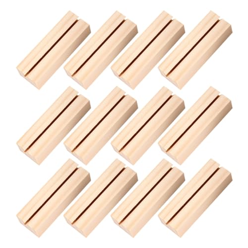 Healifty 12 Stück Holz Kartenhalter Rechteckig Memo Halter für Fotos und Notizen für Büro Küche und Wohnzimmer Robustes Design für Karten und Menüs Healifty 12 Stück Holz Kartenhalter Rechteckig Memo Halter für Fotos und Notizen für Büro Küche und Wohnzimmer Robustes Design für Karten und Menüs von Healifty