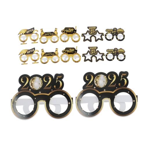 Healifty 12 Stück Neujahrs Papierbrillen Kreative Brille für Silvesterfeiern Fotorequisiten und Partyzubehör Schwarz Gold Thema für Verschiedene Anlässe Healifty 12 Stück Neujahrs Papierbrillen Kreative Brille für Silvesterfeiern Fotorequisiten und Partyzubehör Schwarz Gold Thema für Verschiedene Anlässe von Healifty