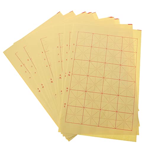 Healifty 150 Blatt chinesische Kalligraphie Papier Tinte Schreibgitter Reispapier für chinesische Kalligraphie Pinsel Schreiben Sumi Set von Healifty