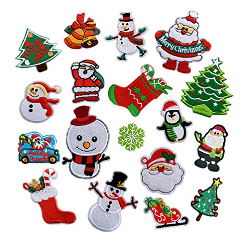 Healifty 18 Stück Aufnäher zum Aufbügeln mit Weihnachtsmotiven, bestickt, für Weihnachts-Kostüm-Dekoration Healifty 18 Stück Aufnäher zum Aufbügeln mit Weihnachtsmotiven, bestickt, für Weihnachts-Kostüm-Dekoration von Healifty