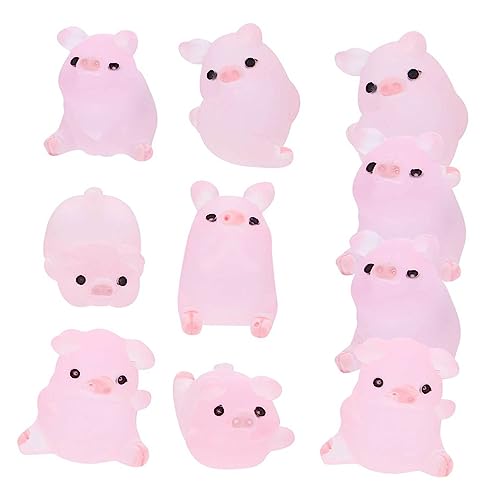 Healifty 18 Stück Teiliges Schwein Dekorationen aus Harz DIY Bastel Zubehör für Handyhüllen Fotorequisiten und Kreative Projekte Detailreiche Ornamente für Schmuck und von Healifty