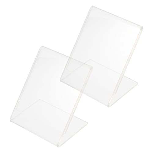 Healifty 2 Stück Acryl Förmige Preisschild Ständer Klarer Etikettenhalter für Preislabels für Geschäfte Restaurants und Supermärkte von Healifty