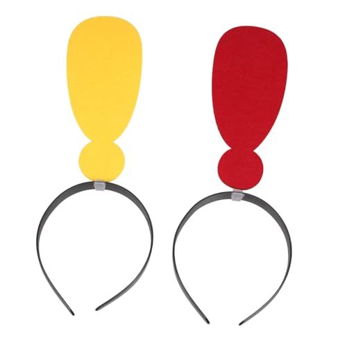 Healifty 2 Stück Ausrufzeichen Haarbänder für Partys und Cosplay Lustige Fotokabinen Requisiten Kreative Haarschmuck für Festivals und Bühnenauftritte von Healifty