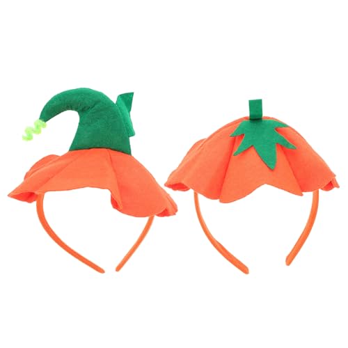 Healifty 2 Stück Kürbishut-Stirnbänder zum Anziehen, Halloween-Kürbis-Stirnbänder für Frauen, Erwachsene und Kinder, Halloween-Kostüm, Cosplay, Partyzubehör Healifty 2 Stück Kürbishut-Stirnbänder zum Anziehen, Halloween-Kürbis-Stirnbänder für Frauen, Erwachsene und Kinder, Halloween-Kostüm, Cosplay, Partyzubehör von Healifty