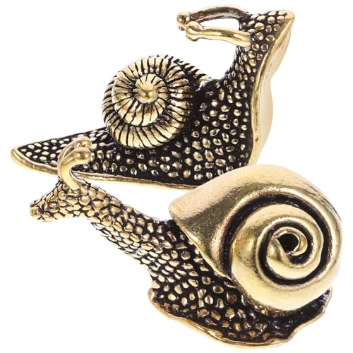 Healifty 2 Stück Messing Schneckenfigur Vintage Dekorationsornament für Tee Haustier Schreibtisch Wohnzimmer Garten Handgefertigte Retro Skulptur aus Reinem Messing Healifty 2 Stück Messing Schneckenfigur Vintage Dekorationsornament für Tee Haustier Schreibtisch Wohnzimmer Garten Handgefertigte Retro Skulptur aus Reinem Messing von Healifty