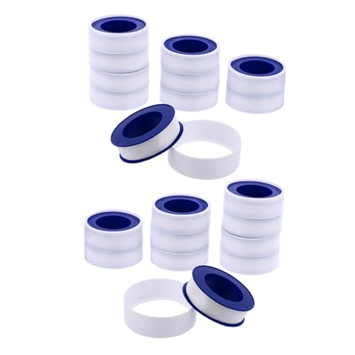 Healifty 20 Rollen Rohstoffgürtel mit hohem Temperatur Vinyl wasserdichtes Band abdichtungsband wasserdichtes klebeband Klempnerband Dichtungsband für Rohrlecks PTFE Weiß von Healifty