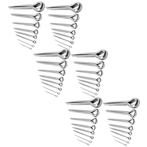 Healifty 220 Stück Edelstahlstift -Set Zubehör Frühling Reparatur Bausatz Kfz-Ersatzteile Clips Rostfreier Stahl Silver von Healifty