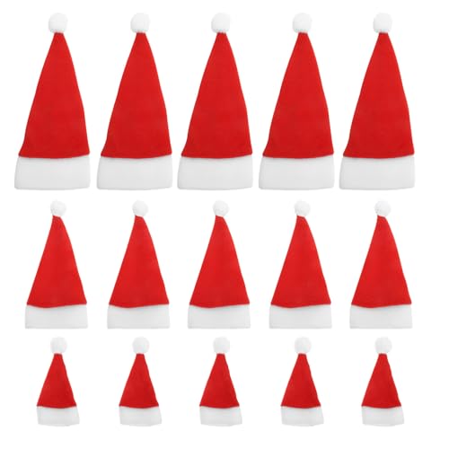 Healifty 24 Stück Miniatur-Weihnachtsmützen-Dekor, Lutscherhüllen, Plüsch-Besteckhalter, Rotweinflaschen-Abdeckkappe für die Tischdekoration an Feiertagen Healifty 24 Stück Miniatur-Weihnachtsmützen-Dekor, Lutscherhüllen, Plüsch-Besteckhalter, Rotweinflaschen-Abdeckkappe für die Tischdekoration an Feiertagen von Healifty