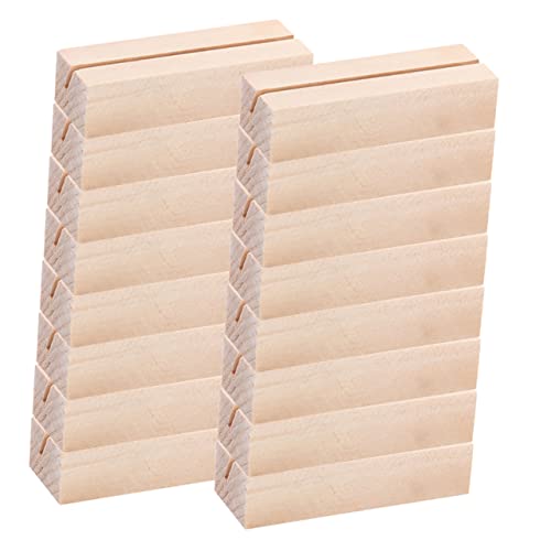 Healifty 24 Stück Teiliges Holz Kartenhalter für Tischkarten Tischnummernhalter und Memo Clips für Hochzeiten Partys und Veranstaltungen und Elegant von Healifty
