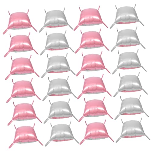 Healifty 25 Teiliger Quadratischer Folienballon Doppelseitiger Silber Rosa Wandballon Set Als Hintergrund Für Geburtstags Abschluss Und Jubiläumsparty Hintergrunddekorationen von Healifty