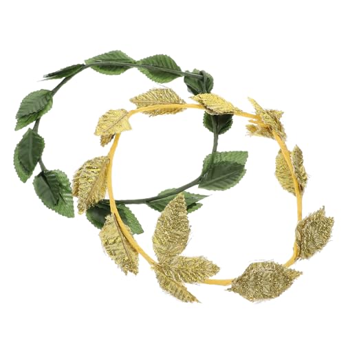 Healifty 2Stücke Hochzeitsblattstirnbänder Blattkranzkrone Für Damen Griechischer Haarreifen Für Partys Und Cosplay Healifty 2Stücke Hochzeitsblattstirnbänder Blattkranzkrone Für Damen Griechischer Haarreifen Für Partys Und Cosplay von Healifty