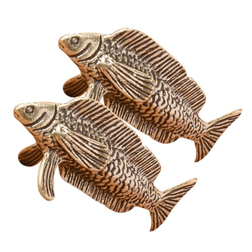 Healifty 2Stücke Vintage Messing Fisch Statue Lebensechte Tischdekoration mit Tiermotiven Handwerkskunst für Zuhause Büro und Auto Deko Healifty 2Stücke Vintage Messing Fisch Statue Lebensechte Tischdekoration mit Tiermotiven Handwerkskunst für Zuhause Büro und Auto Deko von Healifty
