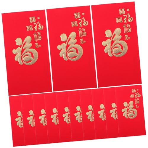 Healifty 30 Stück Glücksgeld-rotpakete 2025 Chinesisches Neujahr Hong Bao Fu Charakter Festliche Rote Umschläge Traditionelle Chinesische Rote Pakete Für Neujahrsfeiern Party von Healifty
