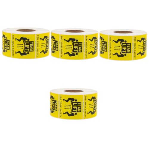 Healifty 4 Rollen Aufkleber für Übergewicht Aufkleber für den Versand Team-Lift-Etikett für schwere Pakete selbstklebende etiketten paketaufkleber aufkleber zum beschriften Team-Lift-Label von Healifty