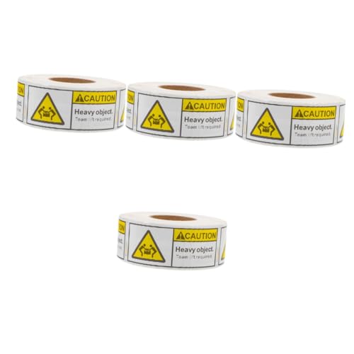 Healifty 4 Rollen Aufkleber für Übergewicht selbstklebende etiketten klebegewichte klebstoffe Klebeetiketten Spender UPS Aufkleber für den Umzug Vorsicht, schwere Aufkleber für den Versand von Healifty