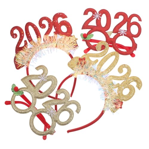 Healifty 4 Stück Teiliges Glitzerneujahr Haarband und Partybrille Festliche Haarschmuck für Silvesterfeiern und Feiertagsversammlungen für Kreative Looks und Fotokabinen Healifty 4 Stück Teiliges Glitzerneujahr Haarband und Partybrille Festliche Haarschmuck für Silvesterfeiern und Feiertagsversammlungen für Kreative Looks und Fotokabinen von Healifty