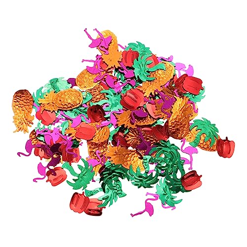 Healifty 5 Packungen Hawaiian Party Konfetti Set Teiliges Dekorationsset für Sommerfeiern Lustige Fotorequisiten mit Buntem Glattem Oberflächenfinish für Strandpartys und Festliche Anlässe von Healifty