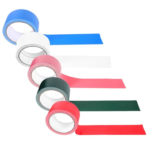 Healifty 5 Rollen Klebebänder Teppich Reparatur Im Freien Farbig Bodenband Für Klassenzimmer Klebeband Für Handwerk Gewebeband Heißschmelzkleber von Healifty