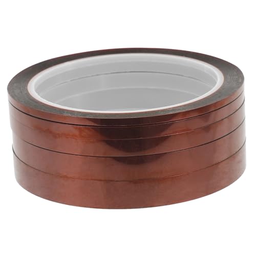 Healifty 5 Rollen hitzebeständiges Klebeband Maskierung Spender Sublimationsband elektrisches Heizband Wärmeband für Wärme Wärmezubehör und Zubehör Thermoband PI-Polyimidmembran Coffee Healifty 5 Rollen hitzebeständiges Klebeband Maskierung Spender Sublimationsband elektrisches Heizband Wärmeband für Wärme Wärmezubehör und Zubehör Thermoband PI-Polyimidmembran Coffee von Healifty
