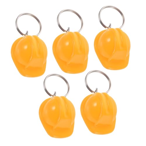 Healifty 5 Stück Miniatur Sicherheitshelm Schlüsselring für Bauarbeiter Deko für Partys und Taschenaccessoires von Healifty