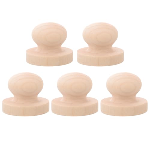 Healifty 5 Stück Stempel aus Holz, runder Griff, DIY-Stempel, Schubladengriffe und Knöpfe, Holzknöpfe für Scrapbooking, Handwerk, Karten, Tagebuch, 5 cm Healifty 5 Stück Stempel aus Holz, runder Griff, DIY-Stempel, Schubladengriffe und Knöpfe, Holzknöpfe für Scrapbooking, Handwerk, Karten, Tagebuch, 5 cm von Healifty