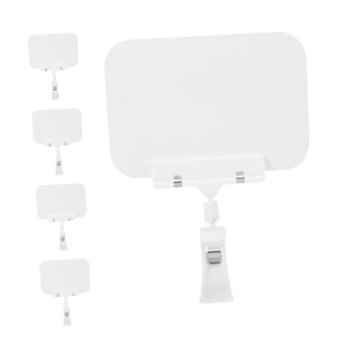 Healifty 5 Stück Teiliges Set von Wiederbeschreibbaren Preisschildern für Obstgeschäfte Mini Kunststoff Tafeln mit Clip für Effiziente Warenpräsentation im Einzelhandel für Märkte und von Healifty