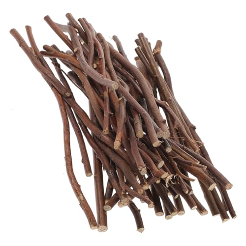 Healifty 50 Stück Diy Naturholzstäbe für Bastelprojekte Rustikale Holzlog Sticks für Hochzeitsdekoration Fotorequisiten Wanddeko Braun von Healifty