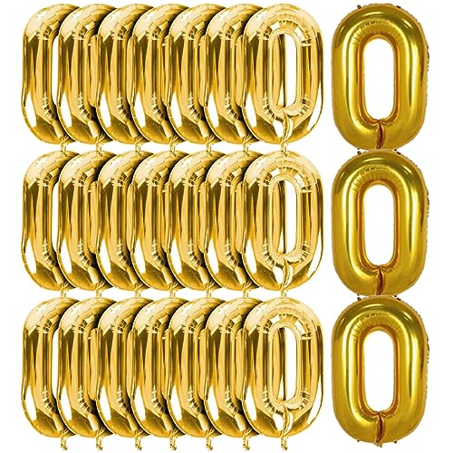 Healifty 50 Stück Goldene Kettenballons Retro Jahre Partydekoration für Geburtstagsfeiern und Hochzeiten Langlebige Folienballons für Kreative Fotoboots von Healifty