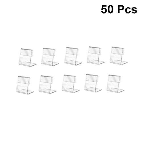 Healifty 50 Stück Mini-Schilderhalter, Preiskarte, Etikett, Thekenauflage, Ständer von Healifty