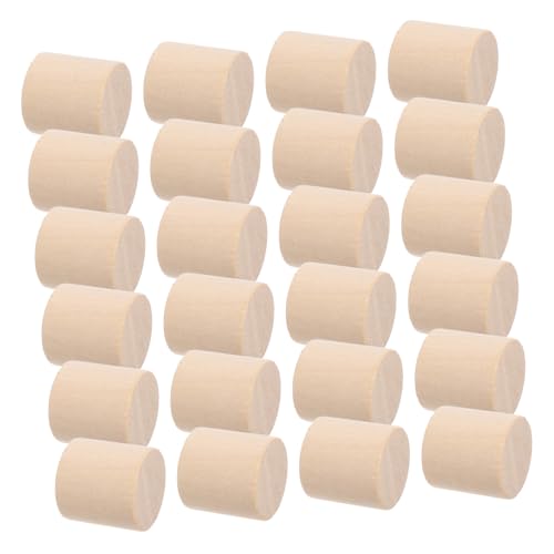 Healifty 50 Stück Runde Zylinder Bastelsticks Unlackierte Holzblöcke für Diy Kunstprojekte für Bildung und Kreativität Geometrische Formen und Motorik Fördern von Healifty