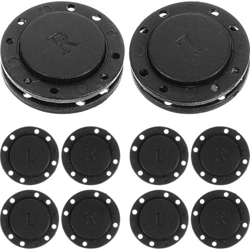 Healifty 6 Paar Magnetknöpfe zum Aufnähen, 8 Löcher, Druckknöpfe, zum Annähen, Basteln, Tasche, Jacken, Scrapbooking (schwarz), Magnet, Schwarz , 2.2*0.2cm von Healifty