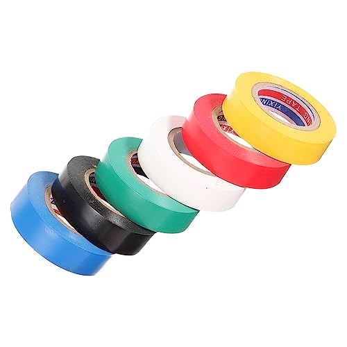 Healifty 6 Rollen Isolierband Dünn Streifen Drinnen Drahtband Kabel Verdrahtung Farbig Klebrig Isolierung Elektrisches Band Farbklebeband Klebeband Nutzen Buntes Band Wärmedämmband Pvc von Healifty