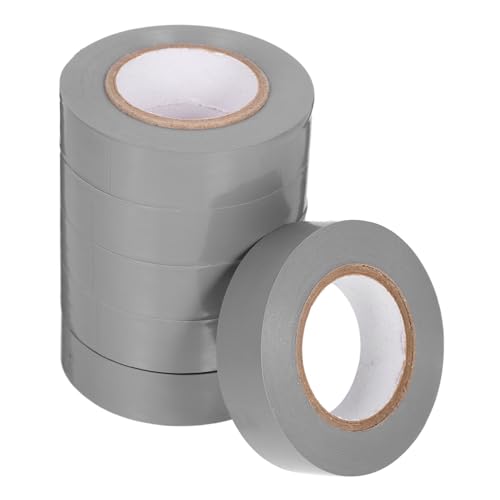 Healifty 6 Rollen Isolierband doppelseitiges Klebeband Verpackungs Band haushaltsgeräte haushaltsgadgets wirhings buntes klebeband Dichtungsband Auto-Drahtband Hochtemperaturbänder PVC Grey von Healifty
