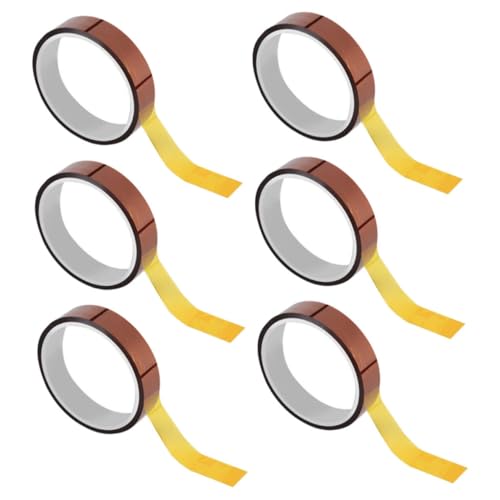 Healifty 6 Rollen hitzebeständiges Klebeband Vinyl Band mit hoher Hitze Wärmebänder Sublimationsband Hochtemperatur-Elektroband Heizband für Sublimation Wärmeband Polyimid von Healifty