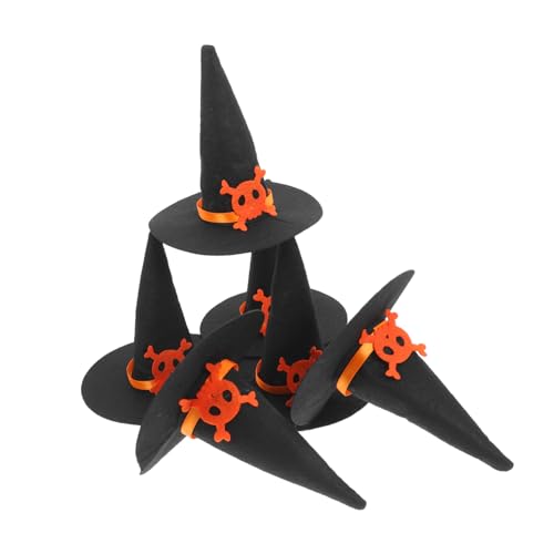Healifty 6 Stück Mini Filz Hexenhüte Schwarze Diy Weinflaschen und Puppendekoration für Halloween Party Vielseitige Deko für Kreative Feiern und Healifty 6 Stück Mini Filz Hexenhüte Schwarze Diy Weinflaschen und Puppendekoration für Halloween Party Vielseitige Deko für Kreative Feiern und von Healifty