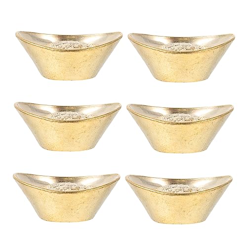 Healifty 6 Stück Teiliges aus Dekorationen für Feng Shui Tischaccessoire Glücksbringer für und Büro Goldene Ingots Deko Healifty 6 Stück Teiliges aus Dekorationen für Feng Shui Tischaccessoire Glücksbringer für und Büro Goldene Ingots Deko von Healifty