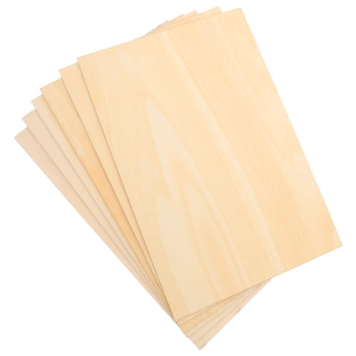 Healifty 6 Stück Unlackierte Holzplatten für Diy Kunsthandwerk Malen Zeichnen Schnitzen für Kreative Projekte und Bastelbedarf von Healifty