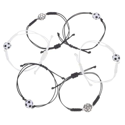 Healifty 6 Stück Verstellbare Handgeknüpfte Armbänder mit Fußball Perlen für Jungen und Teenager Sport Party und Zubehör Healifty 6 Stück Verstellbare Handgeknüpfte Armbänder mit Fußball Perlen für Jungen und Teenager Sport Party und Zubehör von Healifty